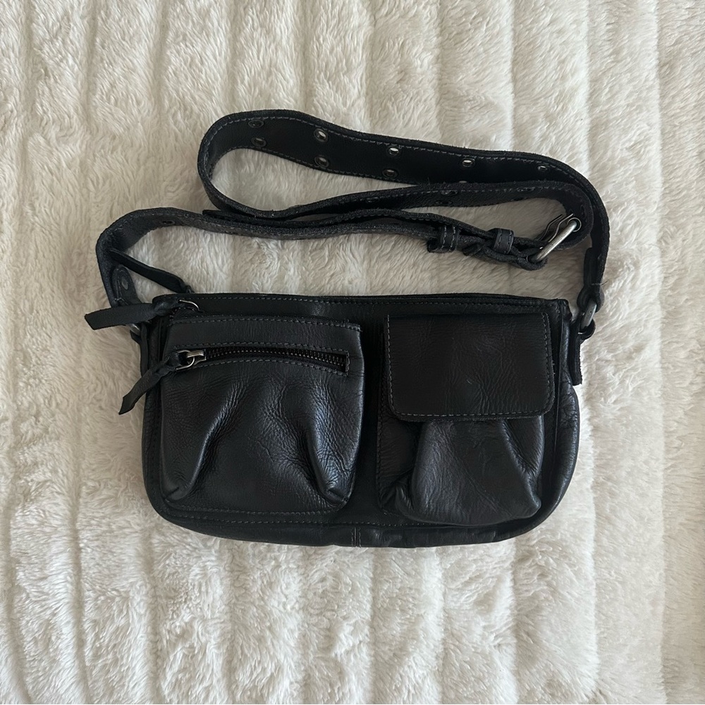Free People Wade Leather Sling Bag